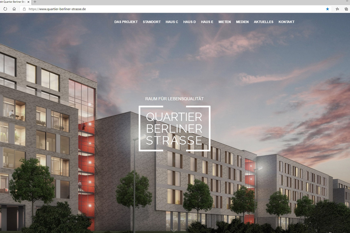 Vermietungsbeginn im Quartier Berliner Straße